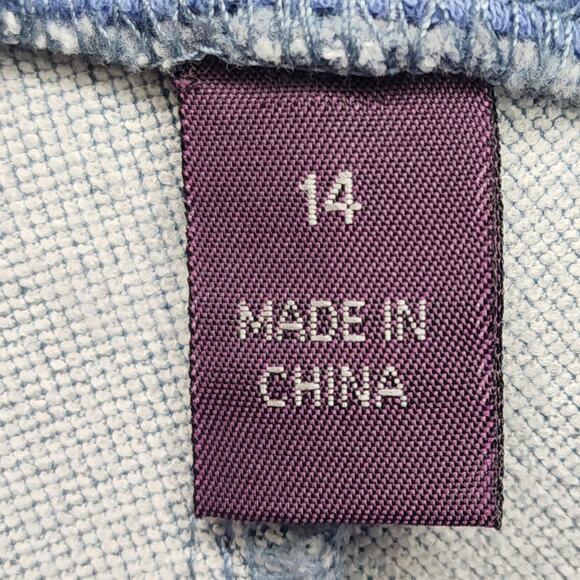 Gloria Vanderbilt Jeans Womens 14 Blue Ida Joggers Zip Pockets Pull On Stretch - Picture 6 of 14